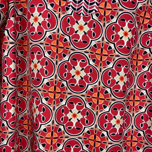 Crown & Ivy | Coral Print Shift Dress Sz 14 - Picture 3 of 5